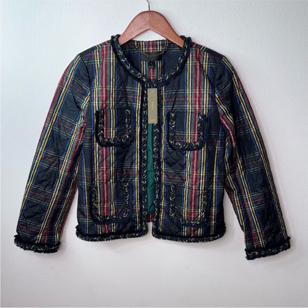 J. Crew Quilted Lady Jacket in Stewart
Plaid Size